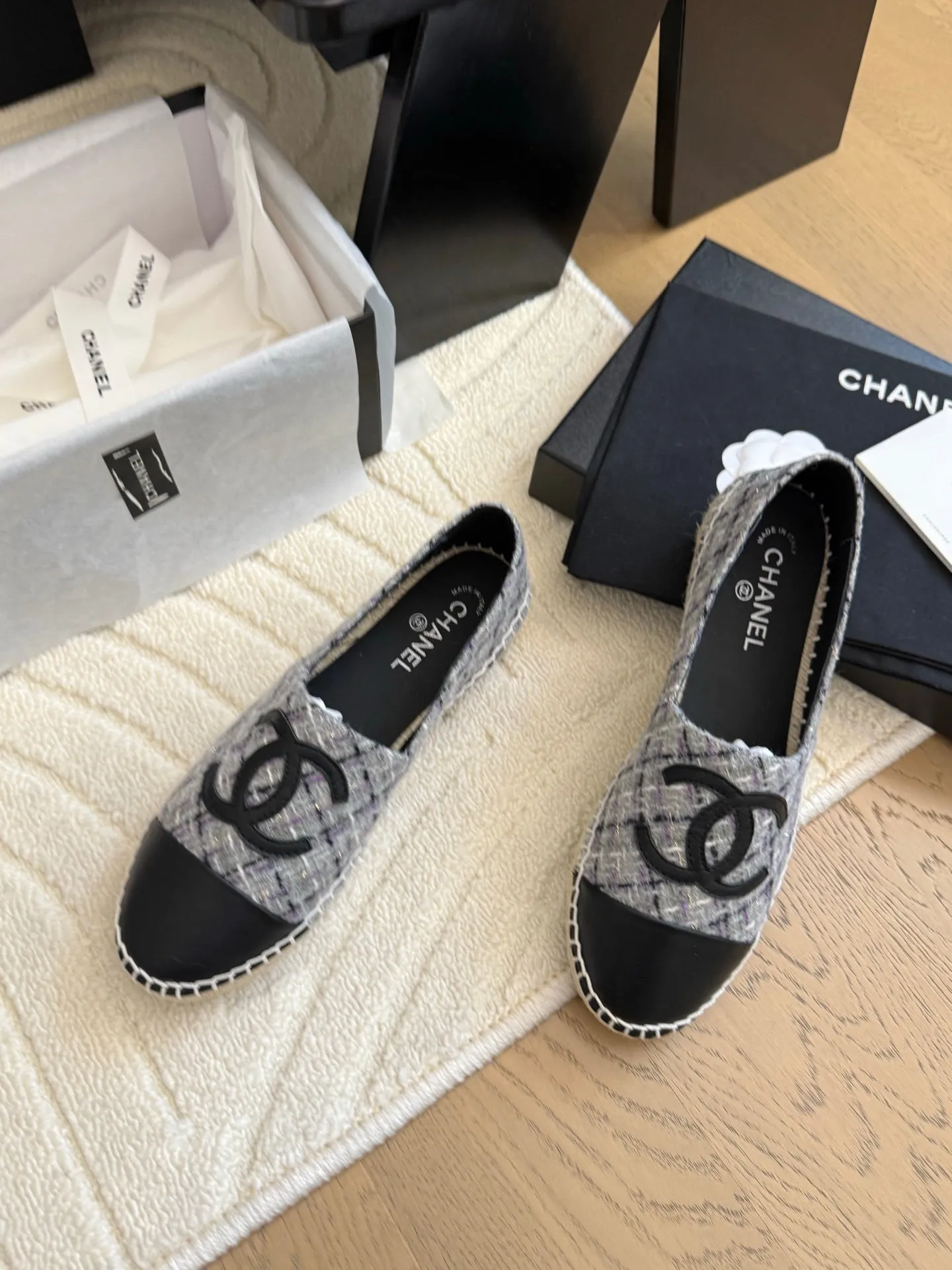 CC Espadrilles Quilted Tweed