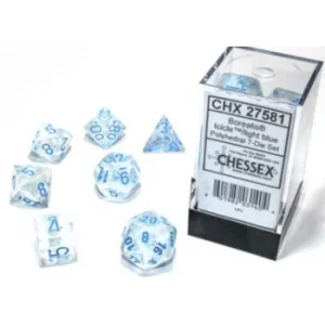 Chessex Borealis Polyhedral Icicle/light blue Luminary 7-Die Set