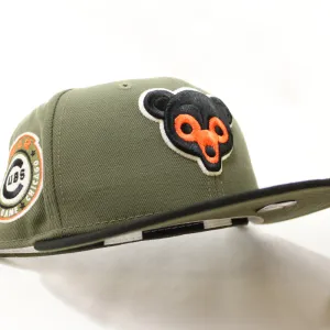 Chicago Cubs 1962 All Star Game New Era 59Fifty Fitted Hat (GITD Olive with Black Visor and Olive Under Brim)