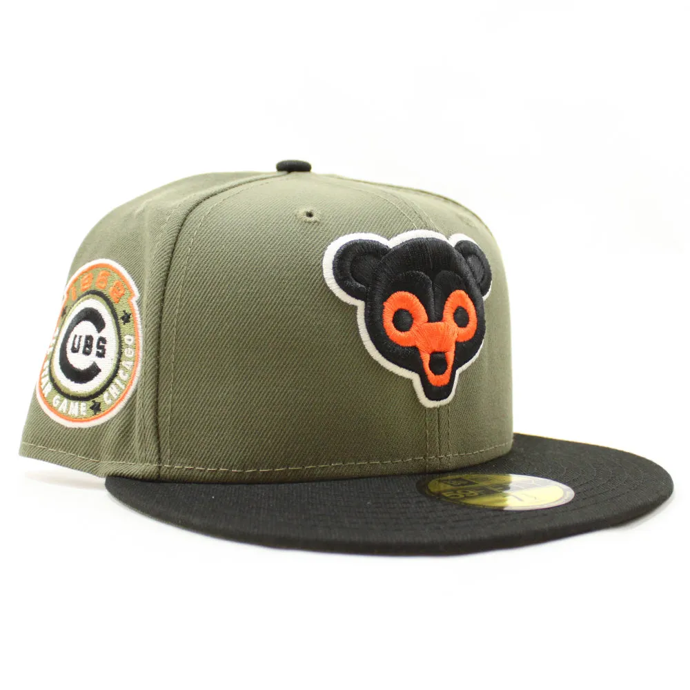 Chicago Cubs 1962 All Star Game New Era 59Fifty Fitted Hat (GITD Olive with Black Visor and Olive Under Brim)