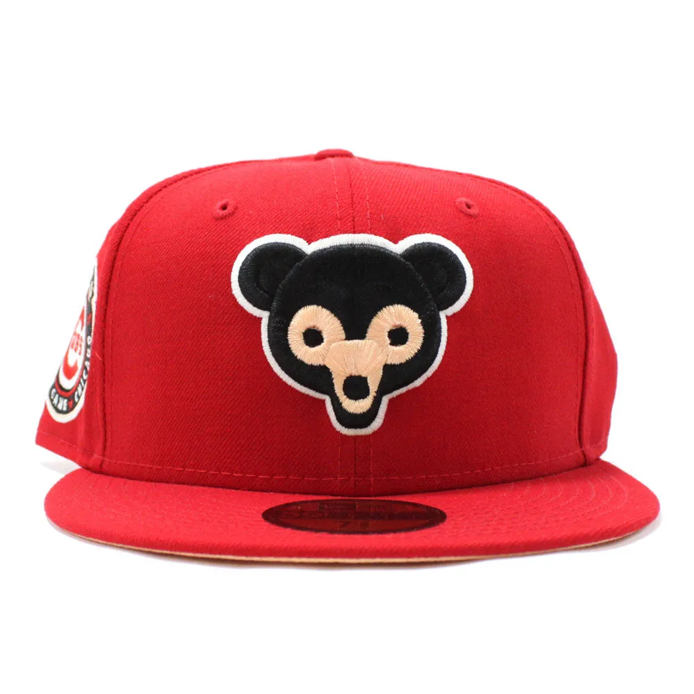 Chicago Cubs 1962 All Star Game New Era 59Fifty Fitted Hat (Glow in the Dark Logo Red Peach Under Brim)