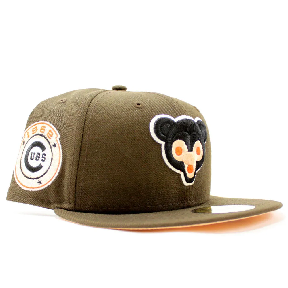 Chicago Cubs 1962 All Star Game New Era 59Fifty Fitted Hat (Glow in the Dark Walnut Peach Under Brim)