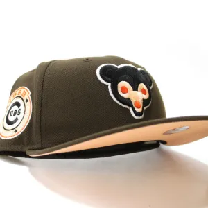 Chicago Cubs 1962 All Star Game New Era 59Fifty Fitted Hat (Glow in the Dark Walnut Peach Under Brim)