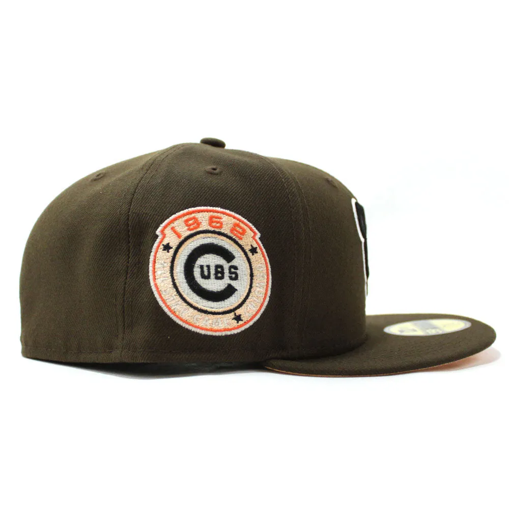 Chicago Cubs 1962 All Star Game New Era 59Fifty Fitted Hat (Glow in the Dark Walnut Peach Under Brim)