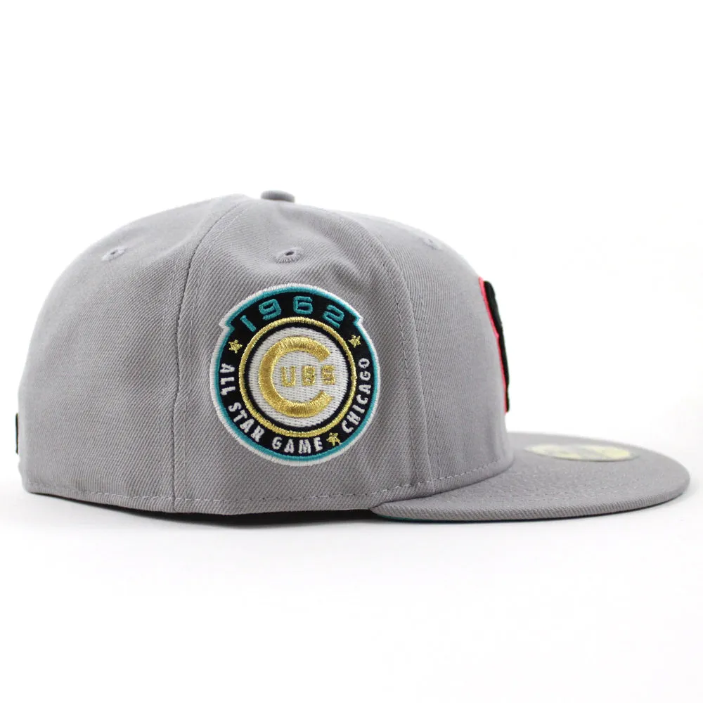 Chicago Cubs 1962 All Star Game New Era 59Fifty Fitted Hat (Gray Teal Under Brim)