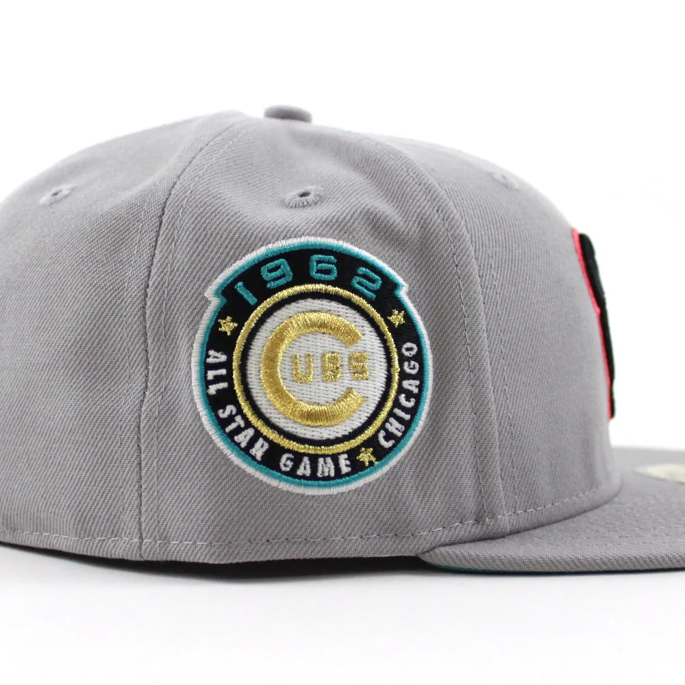 Chicago Cubs 1962 All Star Game New Era 59Fifty Fitted Hat (Gray Teal Under Brim)