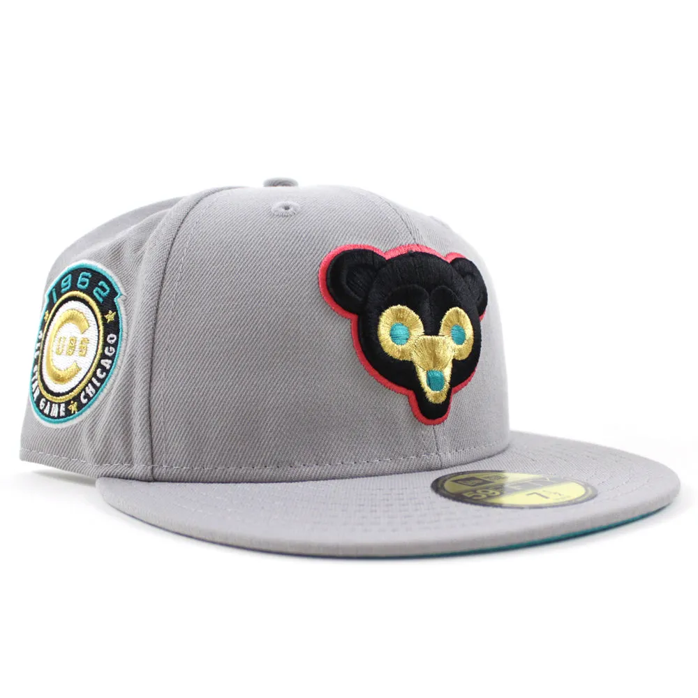 Chicago Cubs 1962 All Star Game New Era 59Fifty Fitted Hat (Gray Teal Under Brim)