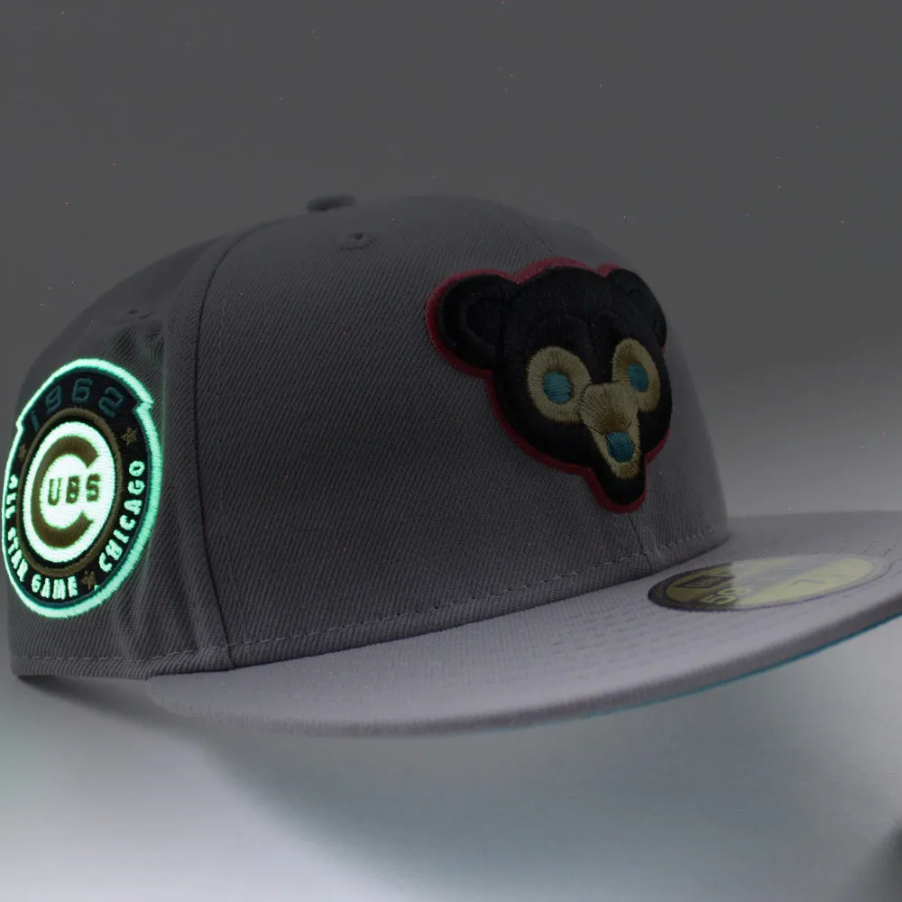 Chicago Cubs 1962 All Star Game New Era 59Fifty Fitted Hat (Gray Teal Under Brim)