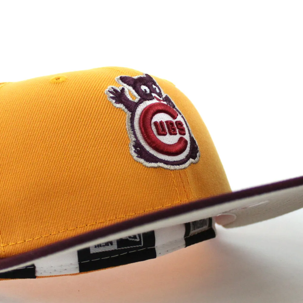 Chicago Cubs 1990 All Star Game New Era 59Fifty Fitted Hat (GITD Tango Orange Maroon Stone Under Brim)