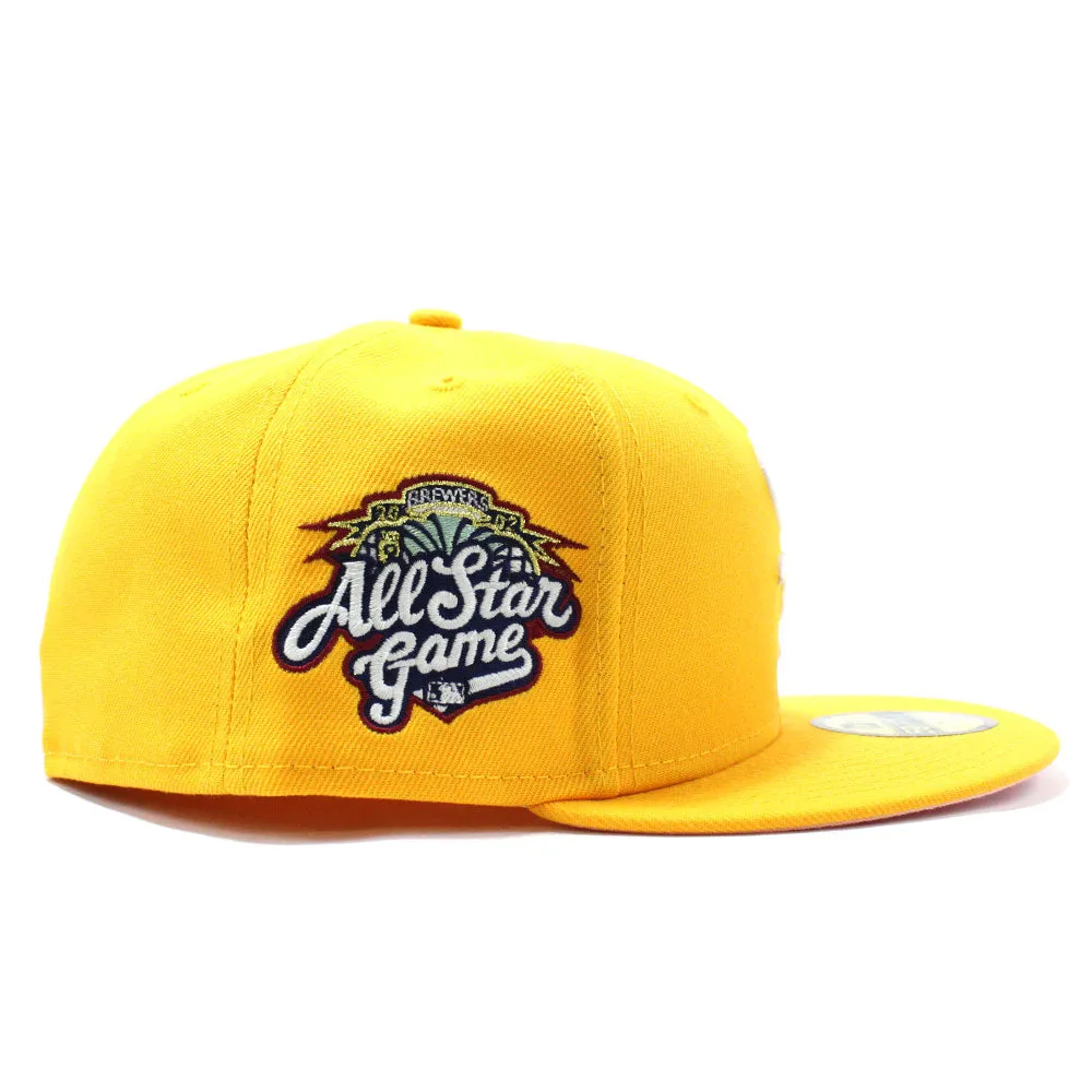 Chicago White Sox 2002 All-Star Game New Era Fitted 59Fifty Hat (GITD Yellow Pink Under Brim)