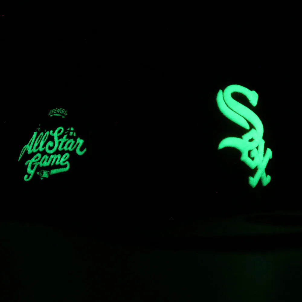 Chicago White Sox 2002 All-Star Game New Era Fitted 59Fifty Hat (GITD Yellow Pink Under Brim)