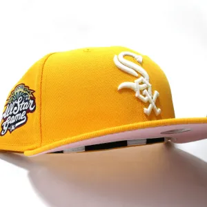 Chicago White Sox 2002 All-Star Game New Era Fitted 59Fifty Hat (GITD Yellow Pink Under Brim)