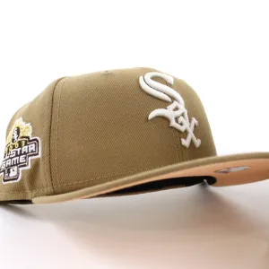 Chicago White Sox 2003 All-Star Game Patch New Era Fitted 59Fifty Hat (GITD Khaki Peach Under Brim)