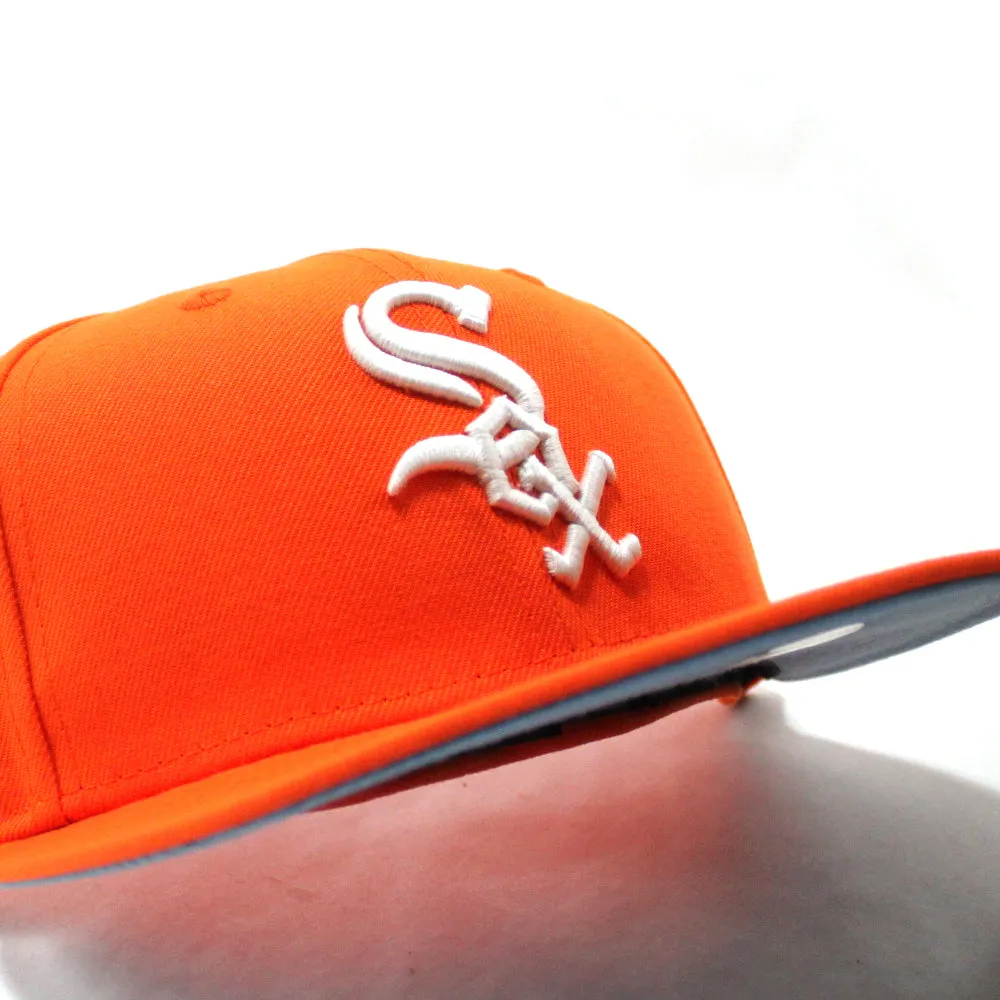 Chicago White Sox 2005 World Series CHAMPIONS New Era Fitted 59Fifty Hat (GITD Rush Orange Sky Blue Under Brim)