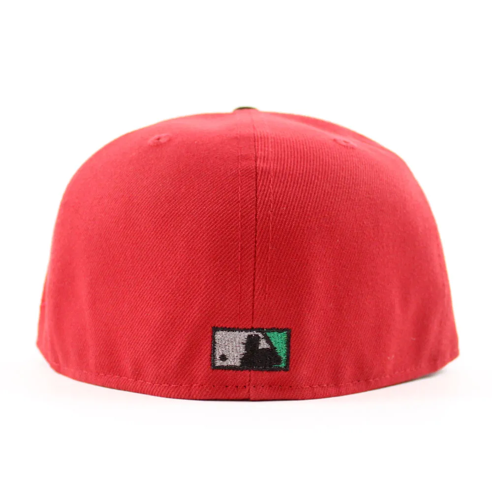 Cincinnati Reds 1970-2002 Stadium Patch New Era 59Fifty Fitted Hat (Glow in the Dark Red Black Gray Under Brim)