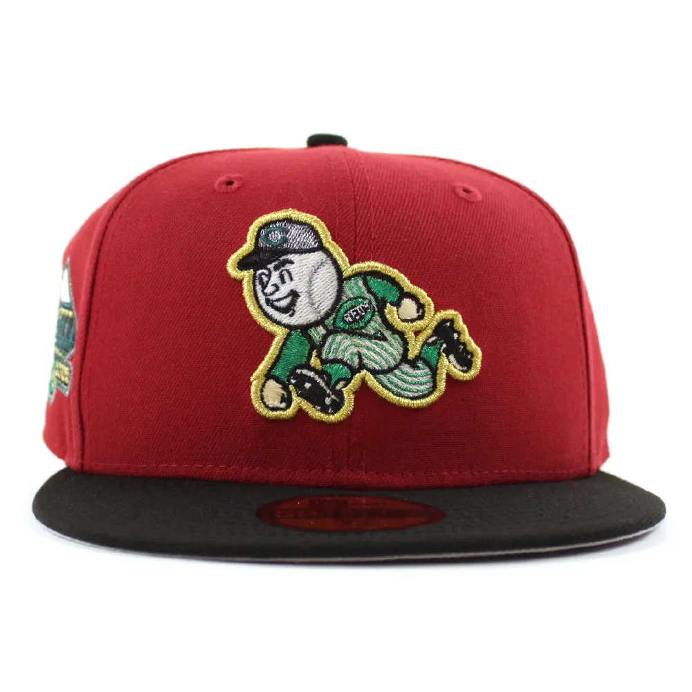 Cincinnati Reds 1970-2002 Stadium Patch New Era 59Fifty Fitted Hat (Glow in the Dark Red Black Gray Under Brim)