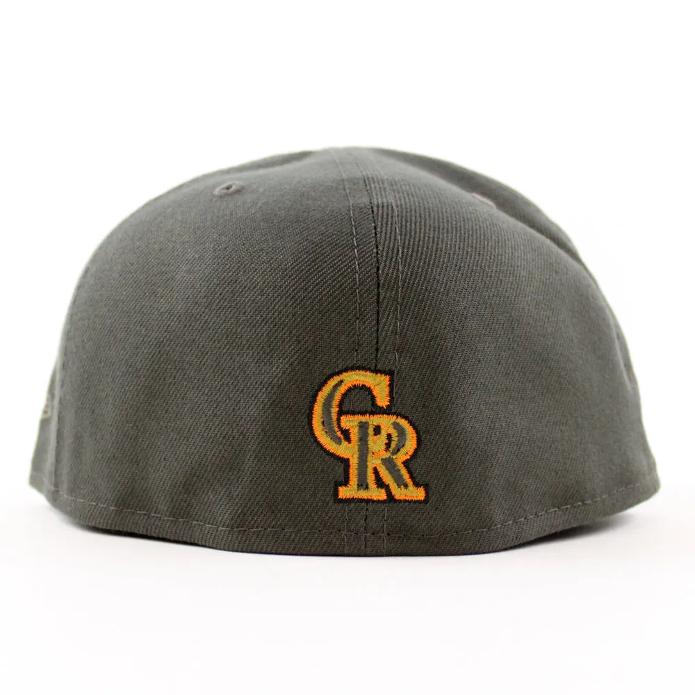Colorado Rockies 10th Anniversary New Era 59Fifty Fitted Hat (GITD Pewter Black Gray Under Brim)