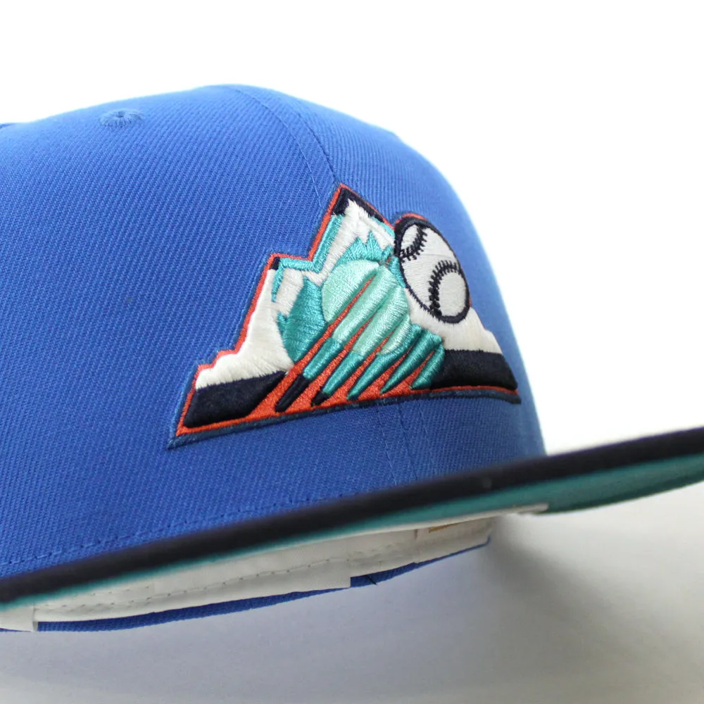 Colorado Rockies 25TH Anniversary New Era 59Fifty Fitted Hat (GITD Blue Navy Aqua Under Brim)