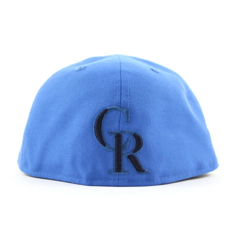 Colorado Rockies 25TH Anniversary New Era 59Fifty Fitted Hat (GITD Blue Navy Aqua Under Brim)