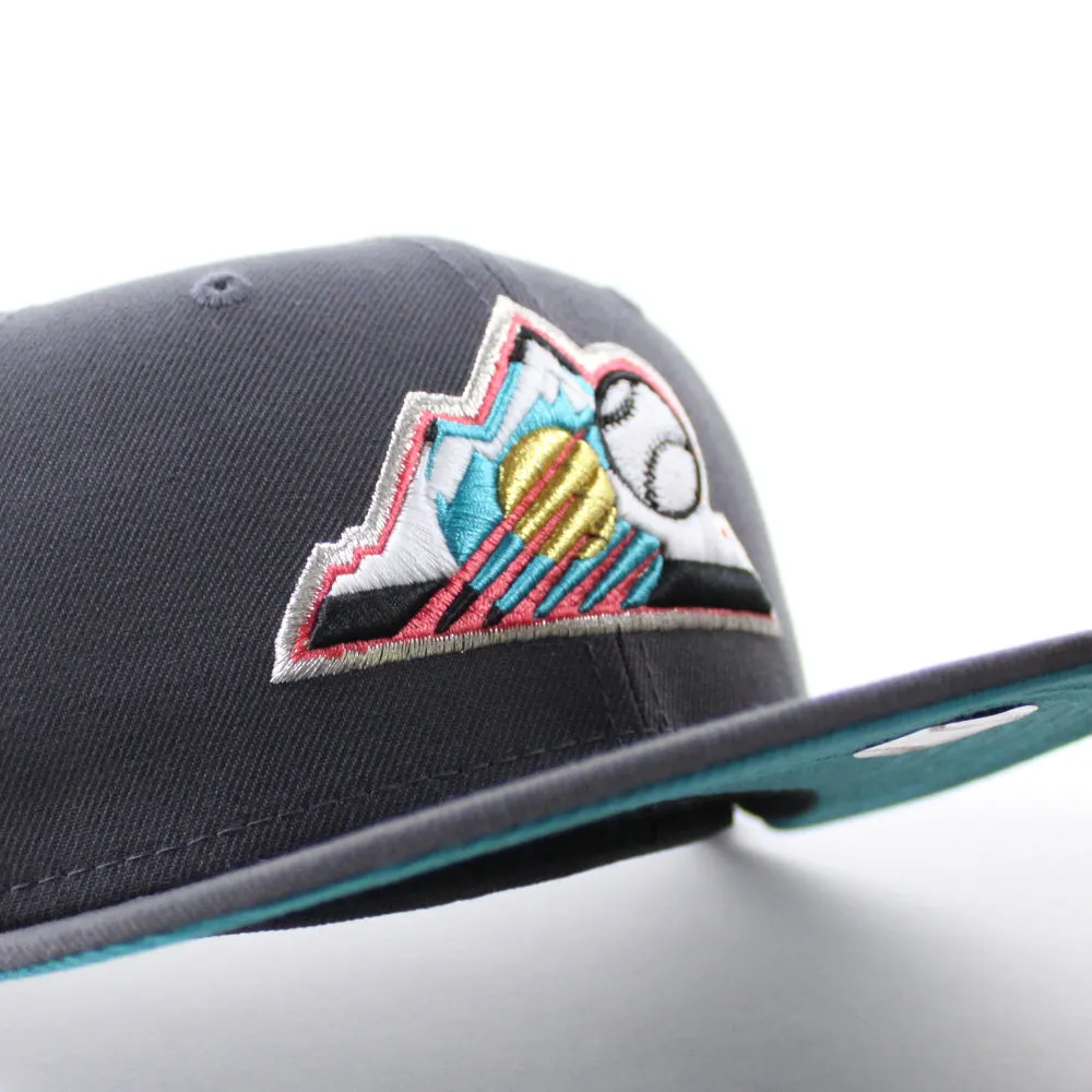 Colorado Rockies 25th Anniversary New Era 59Fifty Fitted Hat (GITD Gray Turquoise Under Brim)