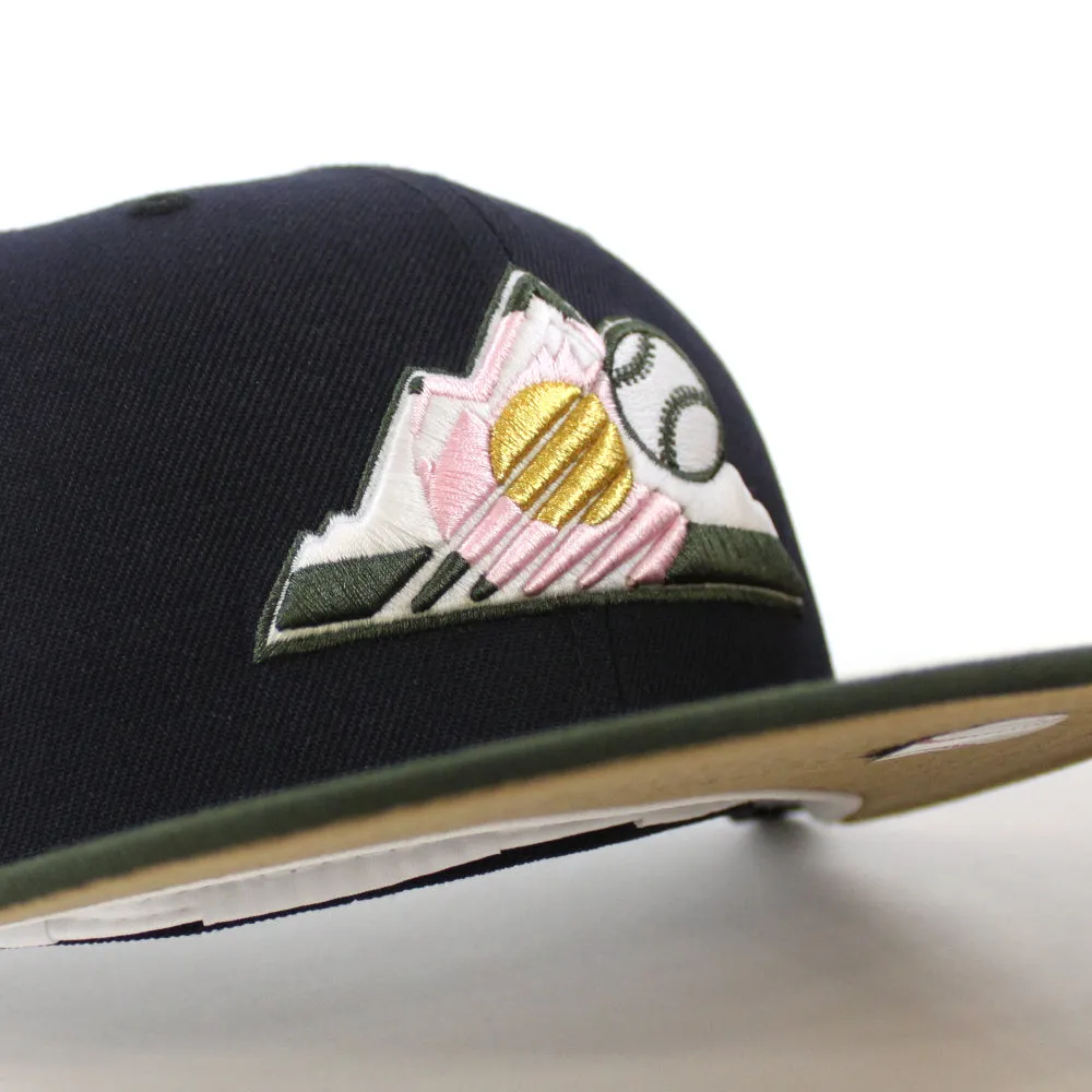 Colorado Rockies 25th Anniversary New Era 59Fifty Fitted Hat (GITD Navy Dark Seaweed Khaki Under Brim)