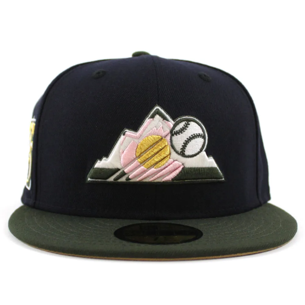 Colorado Rockies 25th Anniversary New Era 59Fifty Fitted Hat (GITD Navy Dark Seaweed Khaki Under Brim)