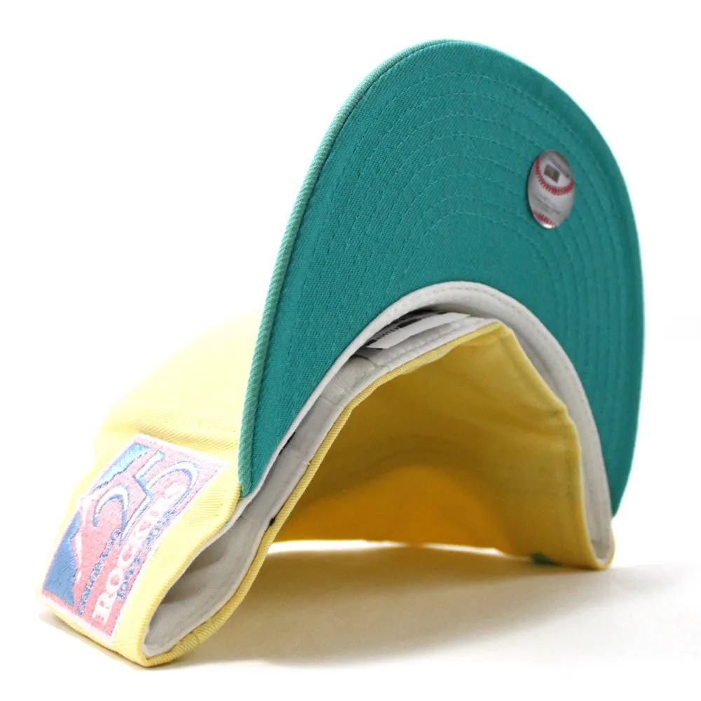 Colorado Rockies 25TH Anniversary New Era 59Fifty Fitted Hat (GITD Soft Yellow Mint Teal Under Brim)