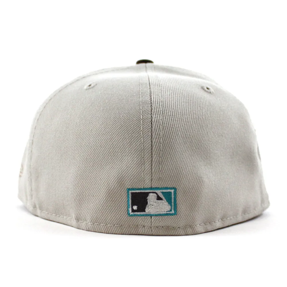 Colorado Rockies 25th Anniversary New Era 59Fifty Fitted Hat (GITD Stone Walnut Teal Under Brim)