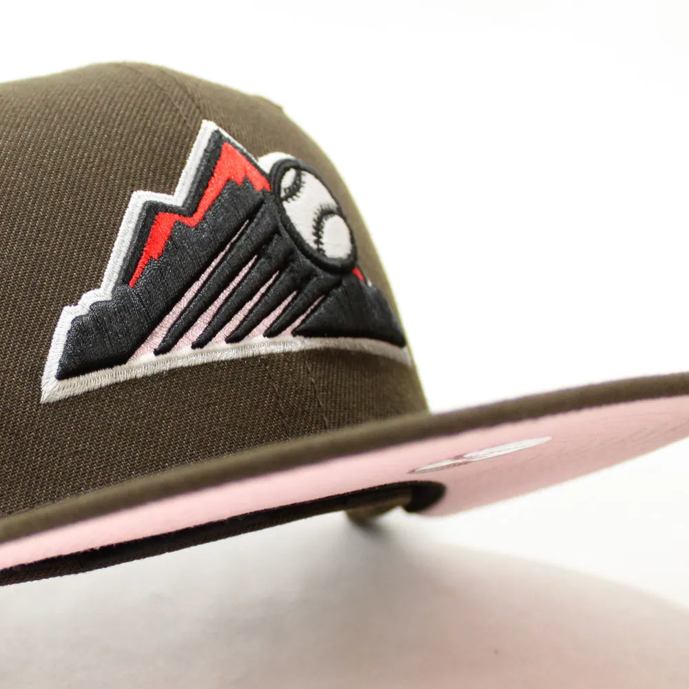 Colorado Rockies 25th Anniversary New Era 59Fifty Fitted Hat (GITD Walnut Pink Under Brim)