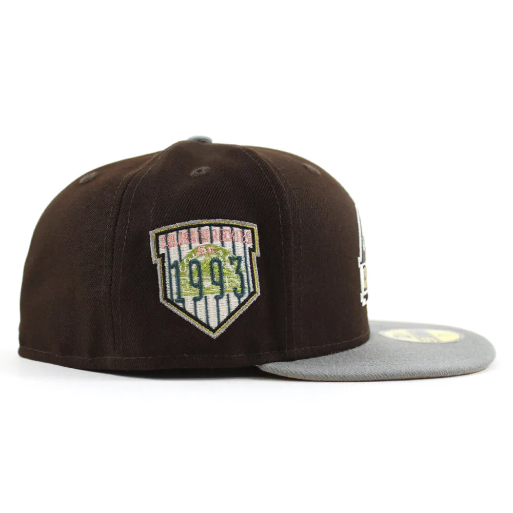 Colorado Rockies EST 1993 New Era 59Fifty Fitted Hat (Glow in the Dark BurntWood Misty Morning Metalic Gold Under Brim)