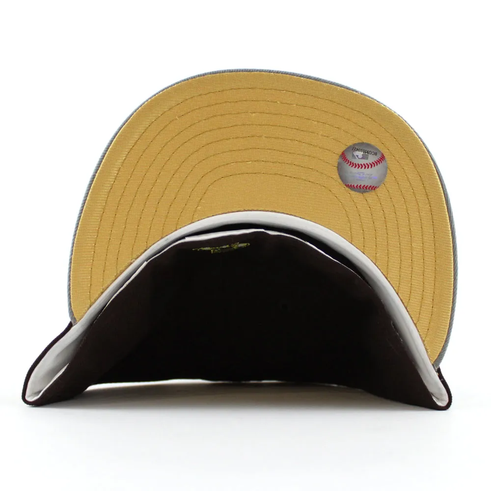 Colorado Rockies EST 1993 New Era 59Fifty Fitted Hat (Glow in the Dark BurntWood Misty Morning Metalic Gold Under Brim)