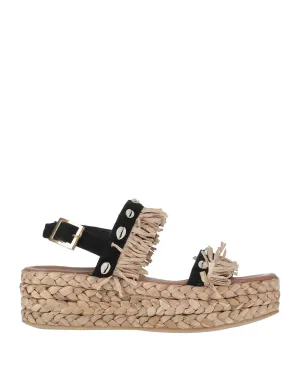 COULEUR POURPRE Leather Espadrilles (17149172DG) Woman