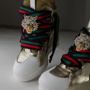 COURAGEOUS GOLD Tiger Wedge Sneaker