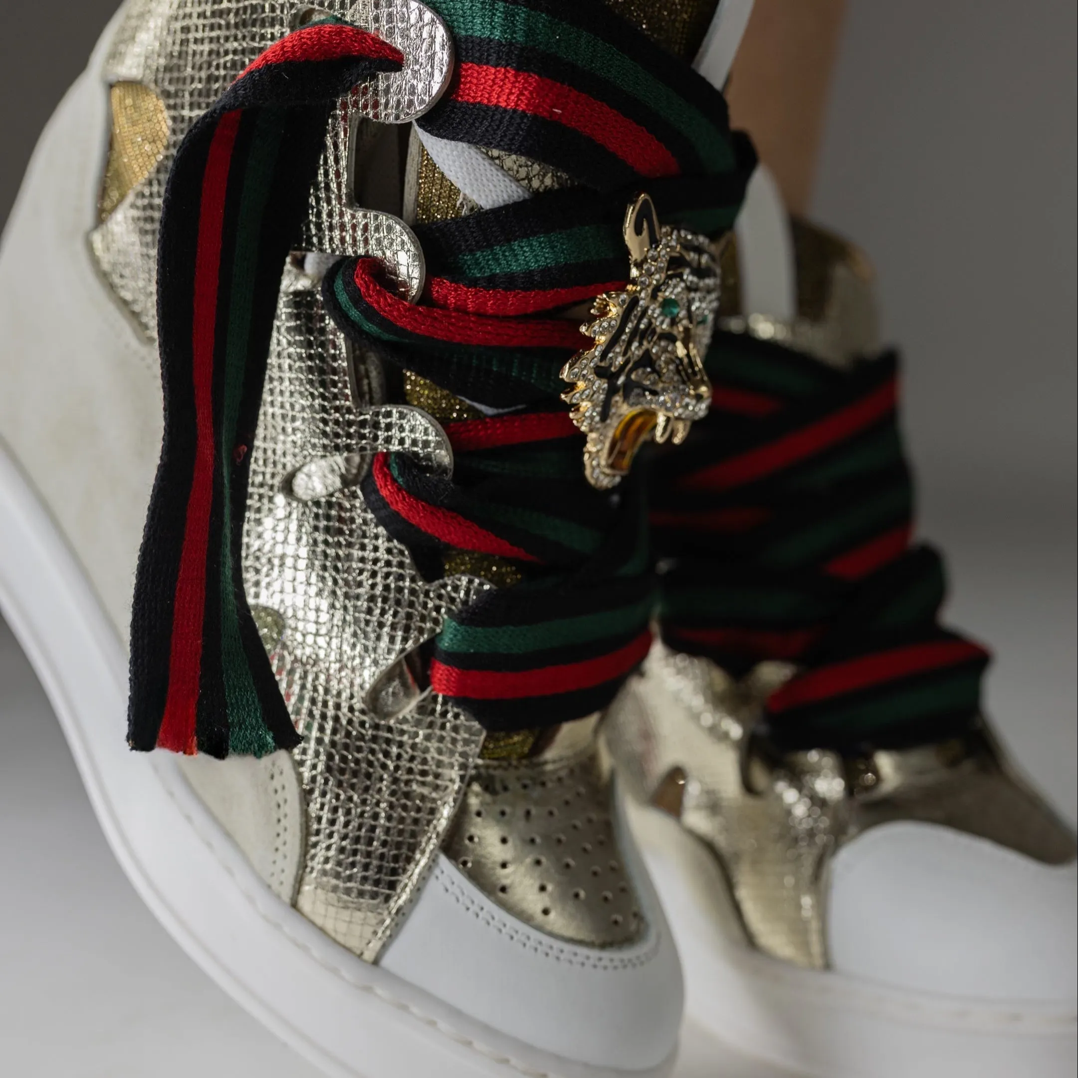 COURAGEOUS GOLD Tiger Wedge Sneaker