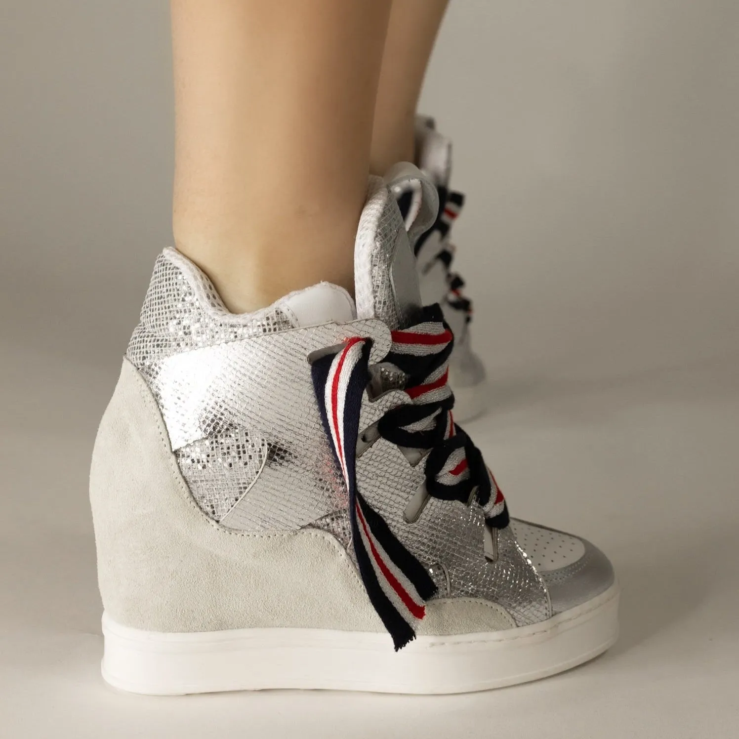 Courageous Silver Starr Wedge Sneaker