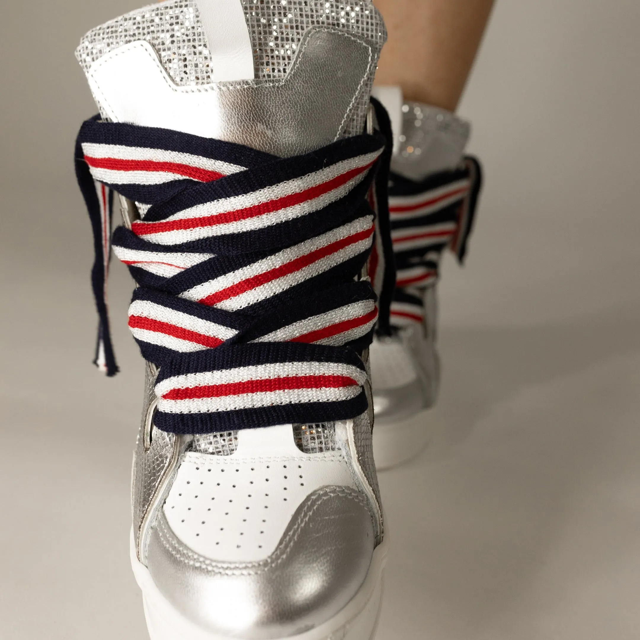 Courageous Silver Starr Wedge Sneaker