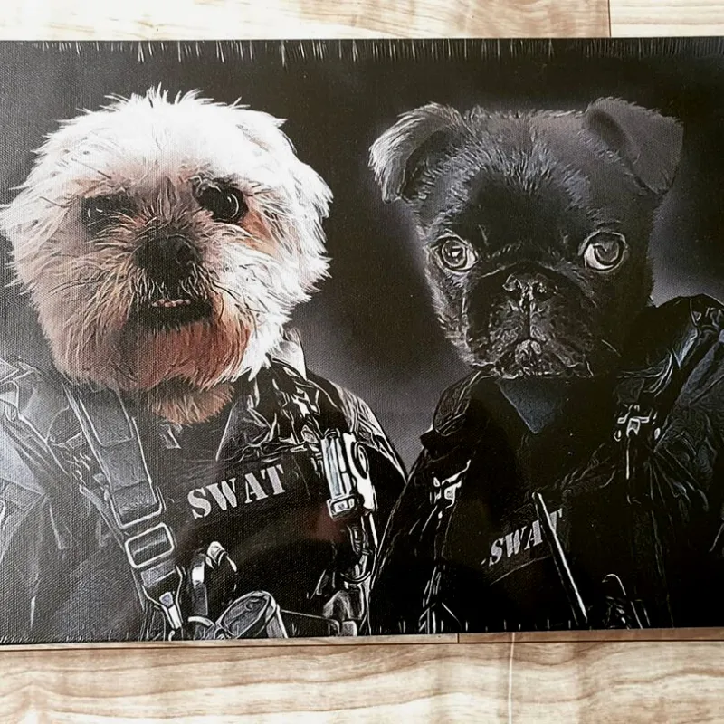 Custom Two Pets Canvas