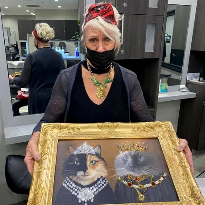 Custom Two Pets Canvas