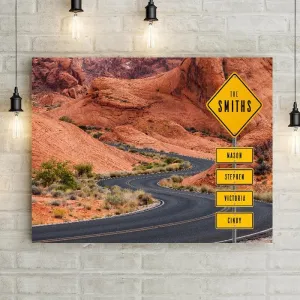 Desert Highway Personalized Premium Canvas