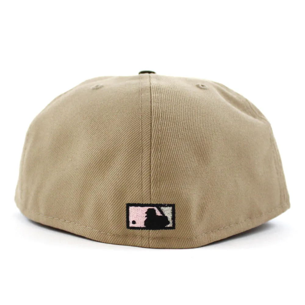 Detroit Tigers 2000 Tigers Stadium New Era 59Fifty Fitted Hat (GITD Camel Black Pink Under Brim)