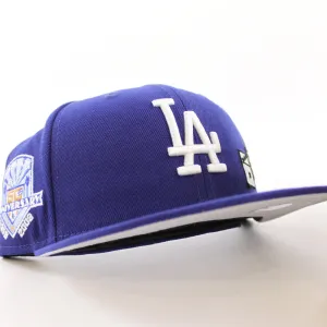 Dice Los Angeles Dodgers 50th Anniversary New Era 59Fifty Fitted Hat (GITD Royal Blue Gray Under Brim)