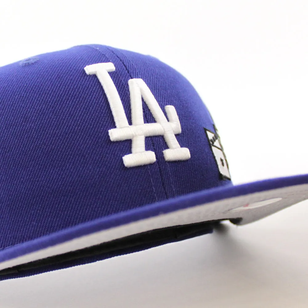 Dice Los Angeles Dodgers 50th Anniversary New Era 59Fifty Fitted Hat (GITD Royal Blue Gray Under Brim)