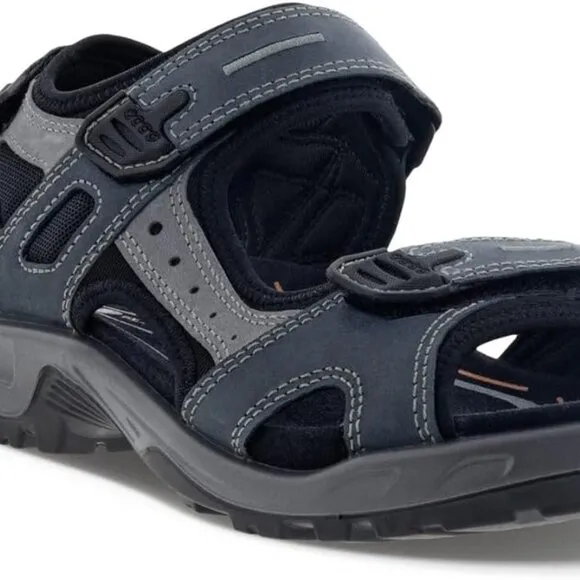 ECCO Men's Offroad Yucatan Sandal Oil Nubuck Sz 41 EU  Marine/Black Color Unisex