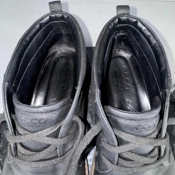 ECCO Turn GTX Chukka Black Leather Boots Men's Size 12 US