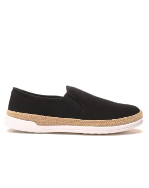 Espadrille noire style basket