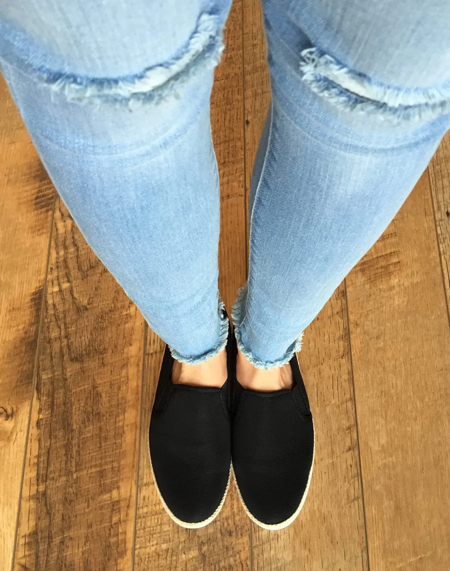 Espadrille noire style basket