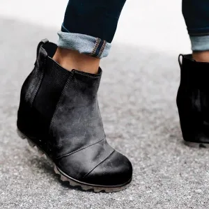 Europe and America Wedge heel Martin boots