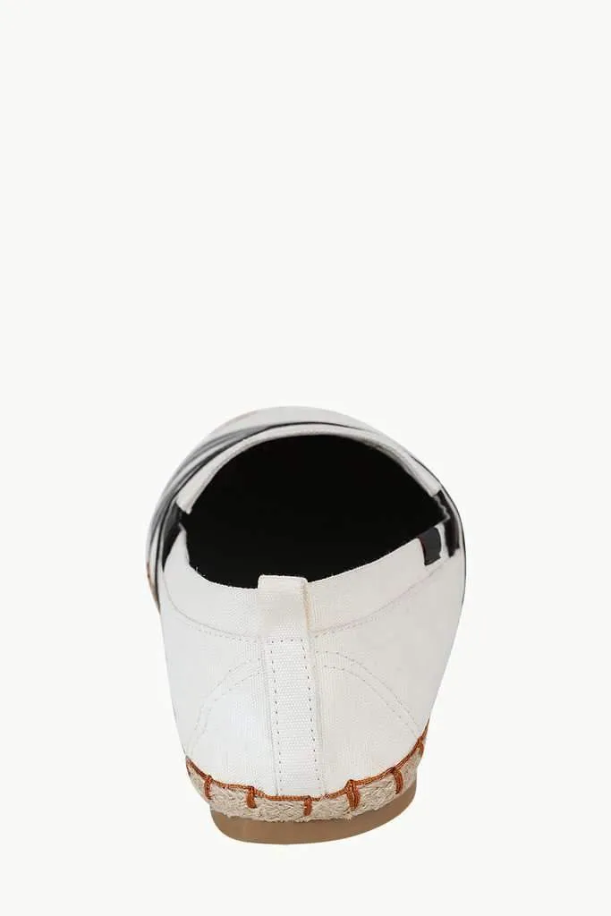 Faux Leather Stripe Espadrilles