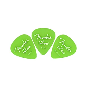 Fender Glow In The Dark 351 Guitar Picks, 12-Pack