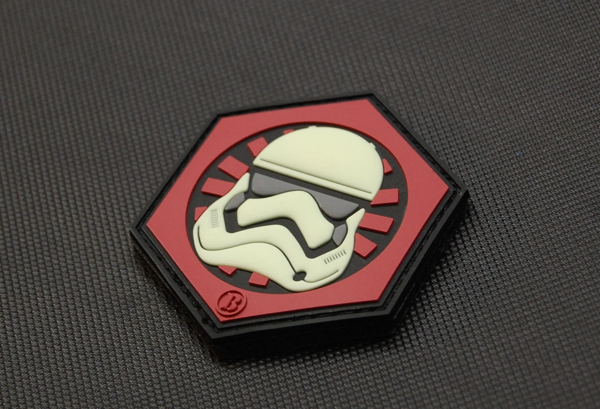 First Order GITD Stormtrooper Helmet PVC Morale Patch